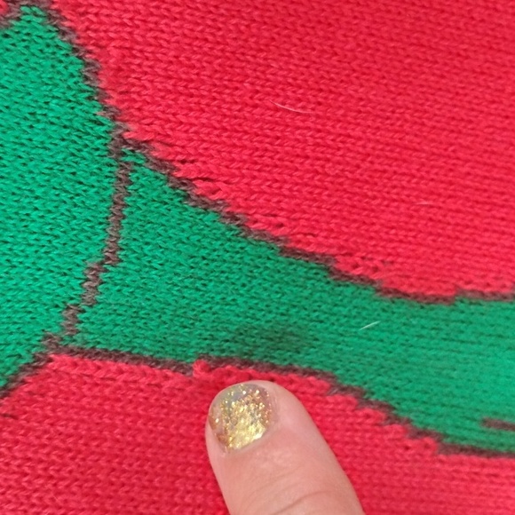 Isabella's Closet Sexy Festive Red Elf Crew Neck Sweater 100% Cotton Size S - Picture 4 of 16